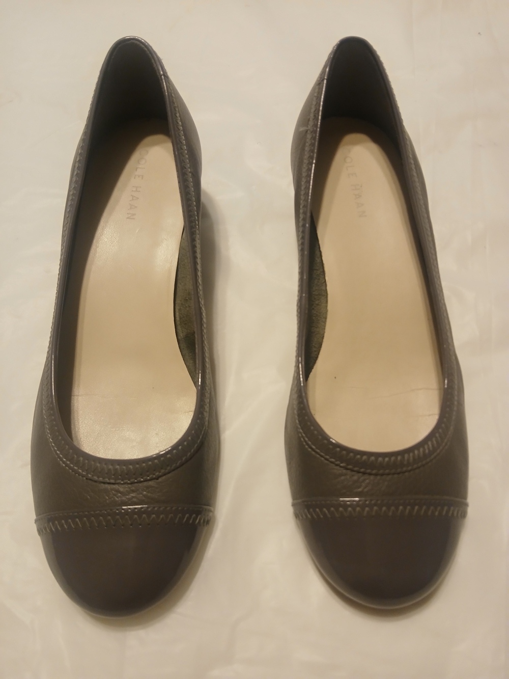 Cole Haan Gray Leather Wedges